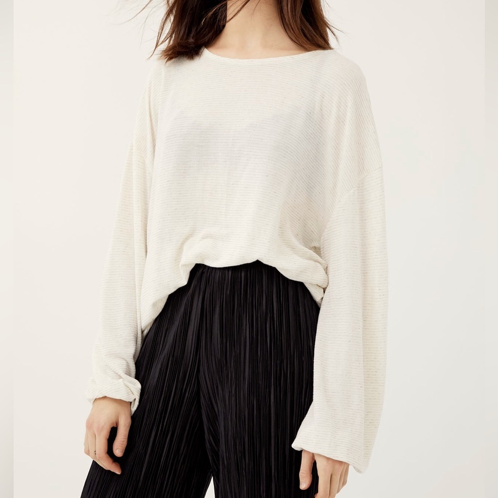 Truly Madly Deeply Striped Tunic Tee - Neutral Multi - Medium